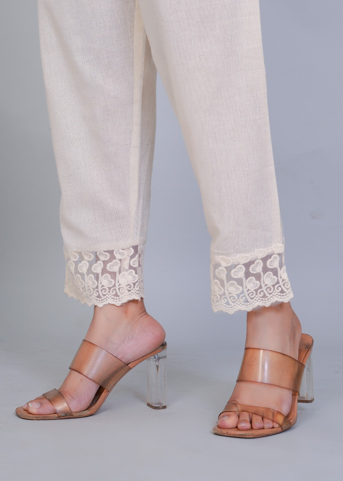 Floral Weave Khadi Crochet Pants