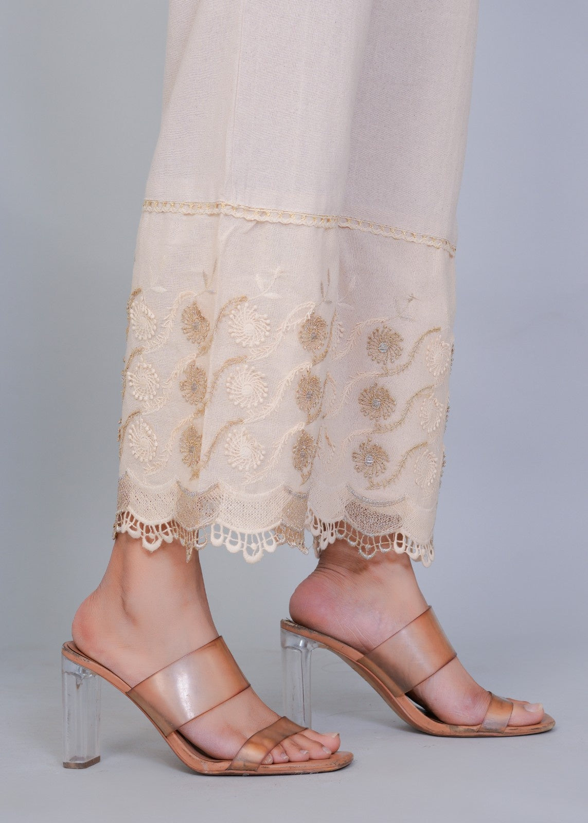 Khadi 3D Zari Work Pant