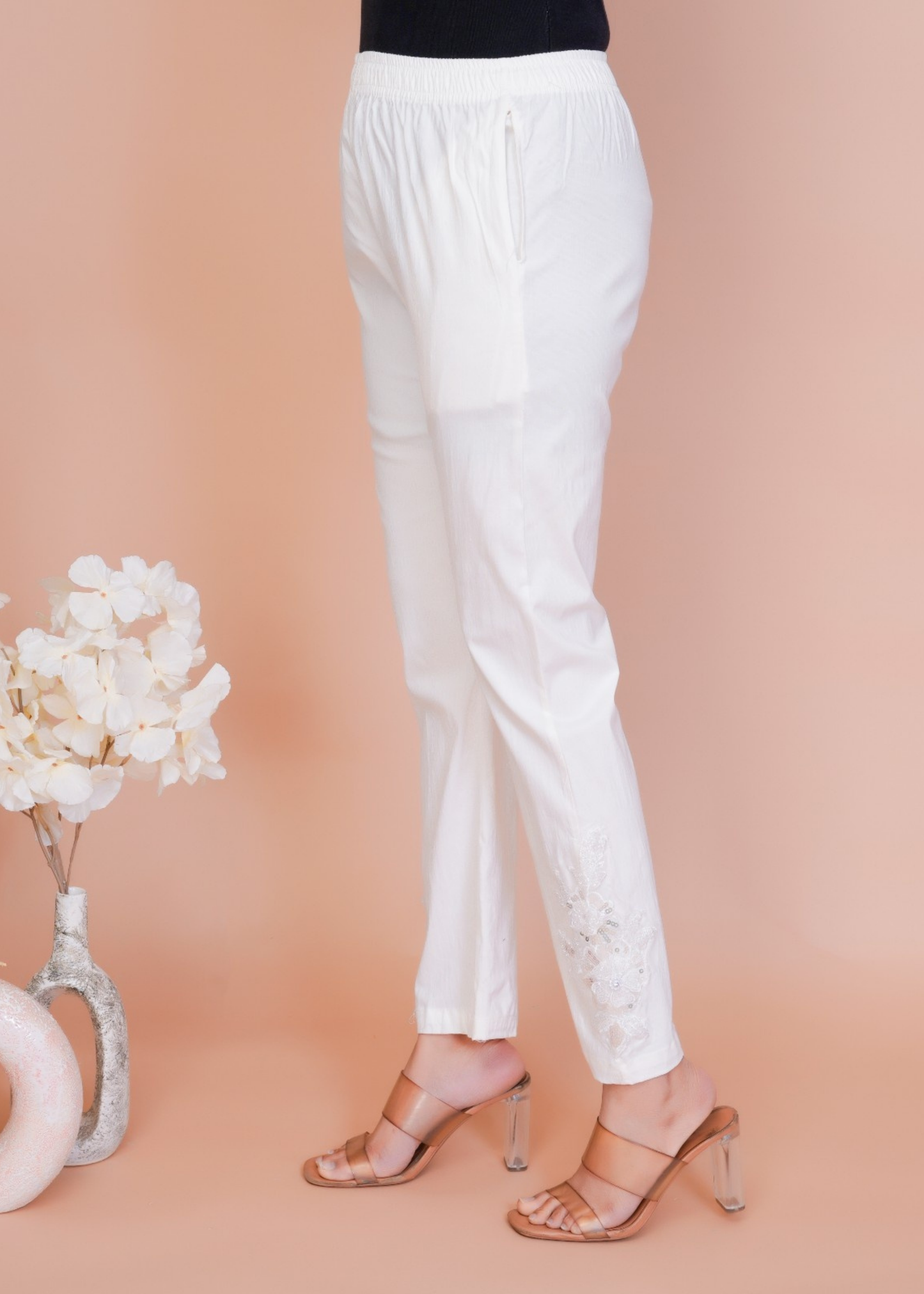 Handwork White Pant