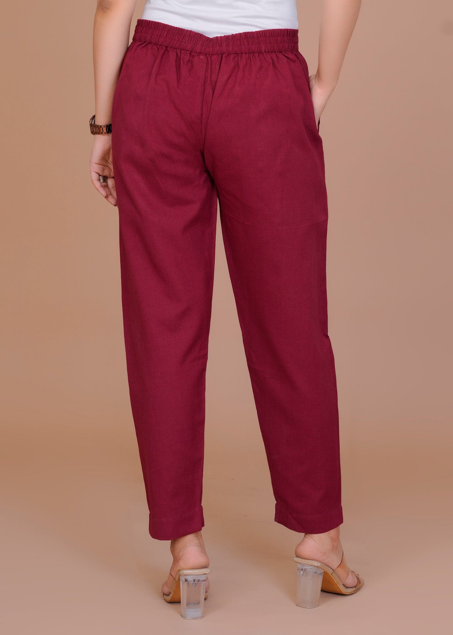 Everyday Cotton Maroon Pant