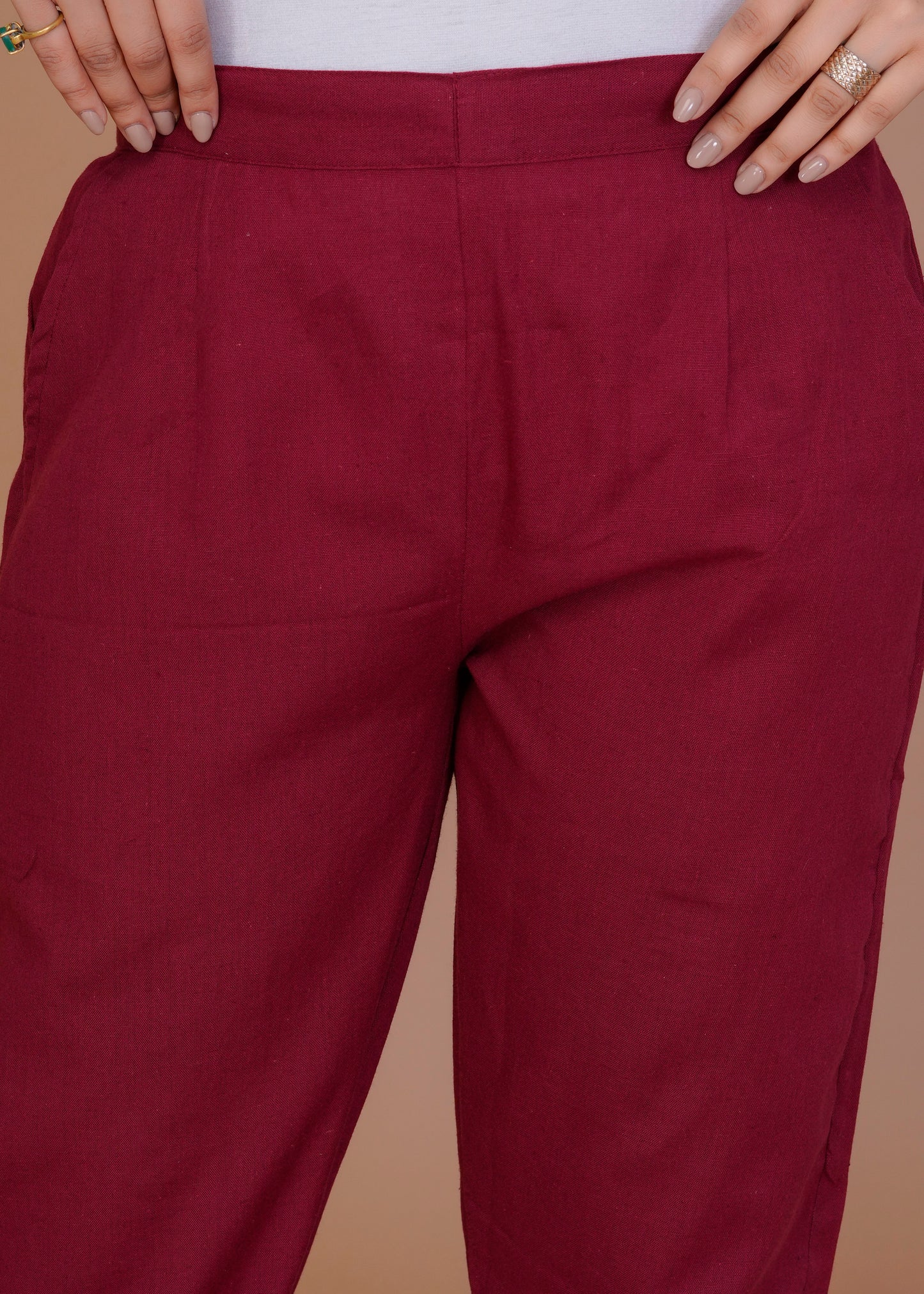 Everyday Cotton Maroon Pant