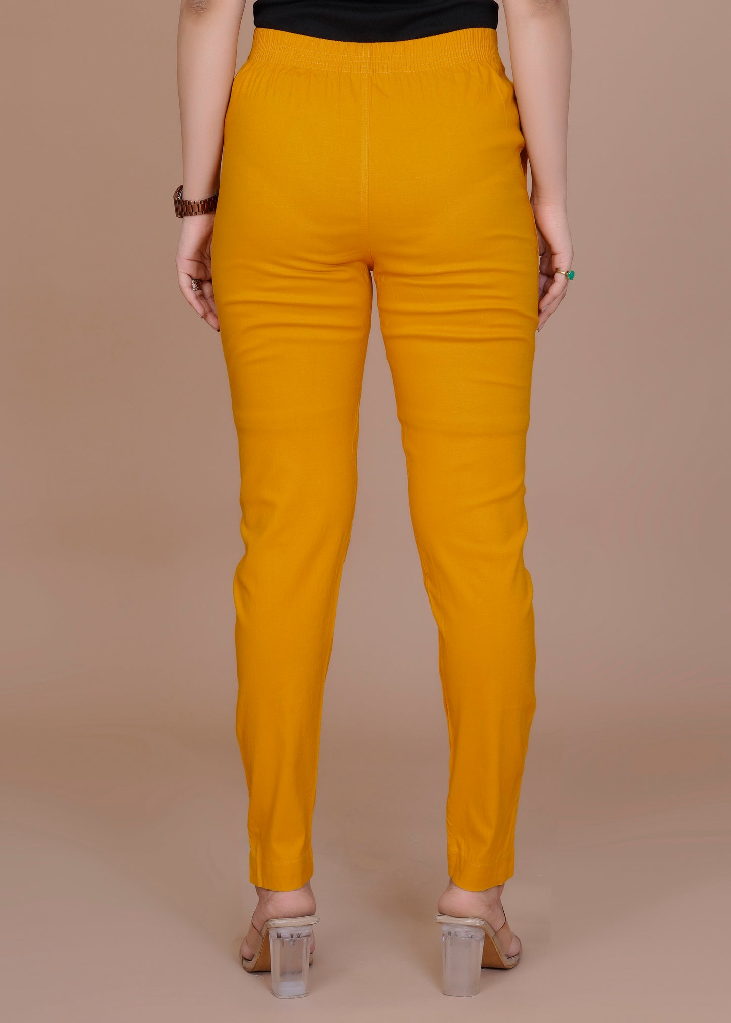 Cotton Lycra Mustard Pant