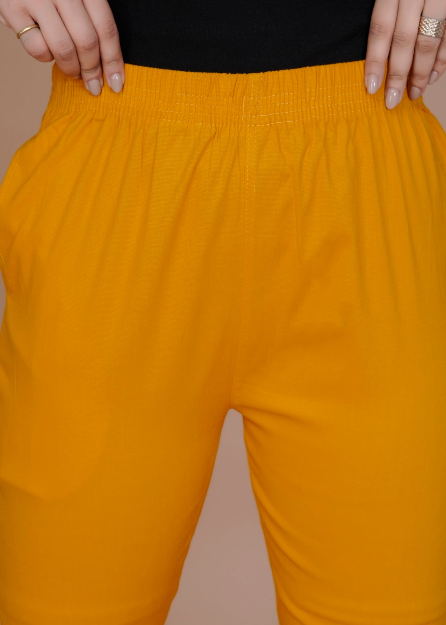 Cotton Lycra Mustard Pant