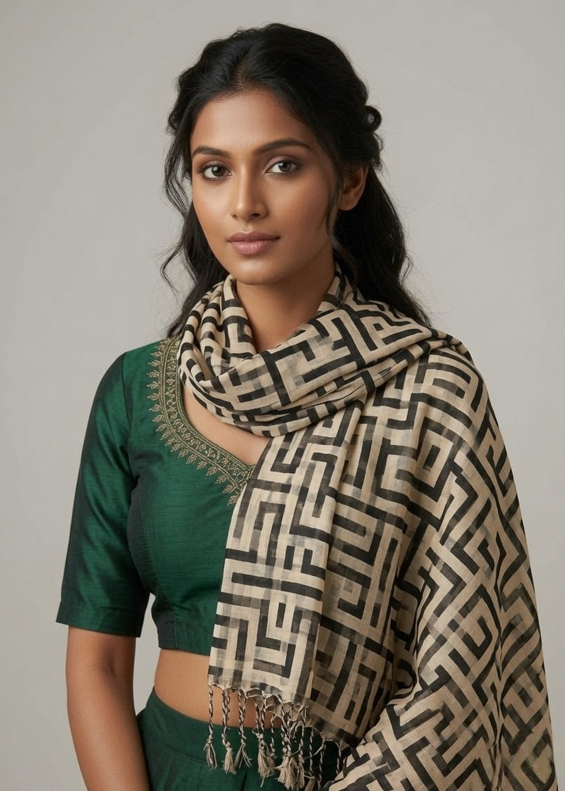 Geometric Printed Scarf