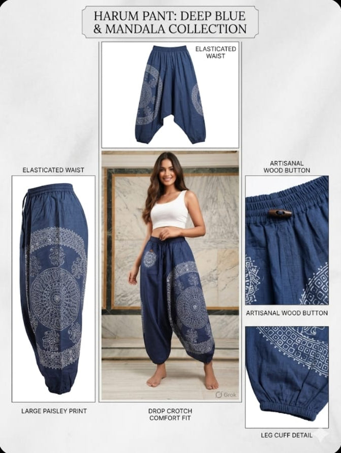 Navy Blue Harem Pants