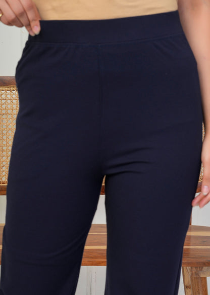 Classic Navy Blue Straight Pant