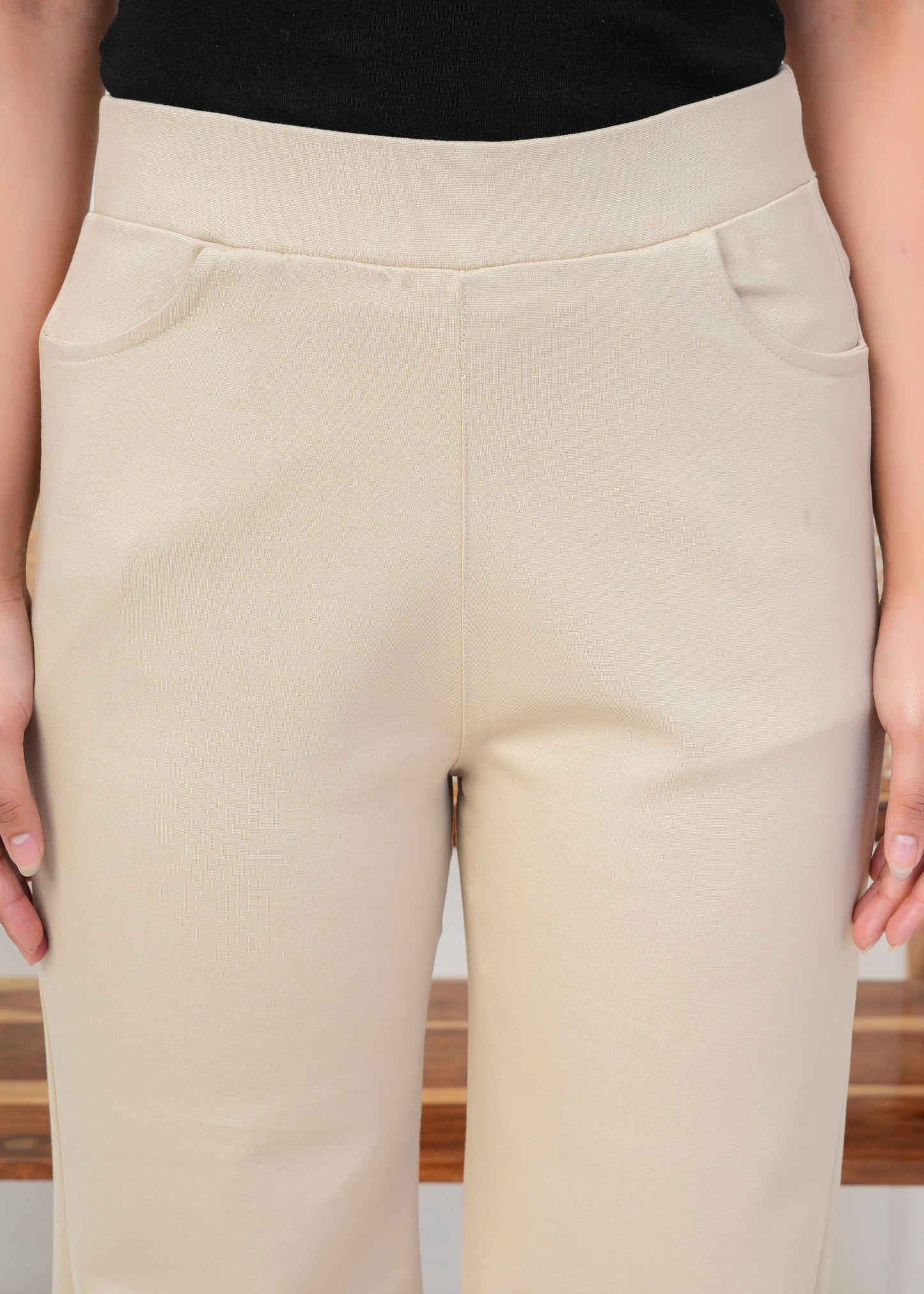 Soft Beige Comfort Formal Pant