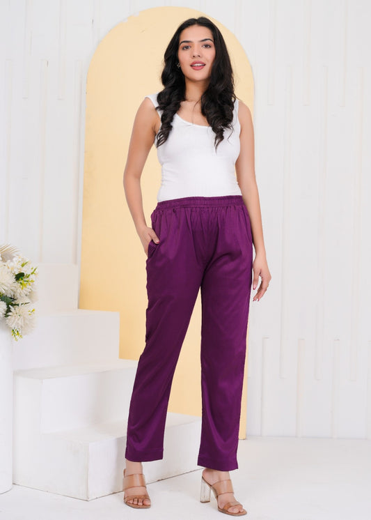 Satin Silk Wine Pant