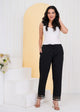Tassel Trail Black Crochet Pant