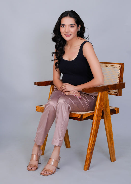 Satin Silk Rose Pink Pant