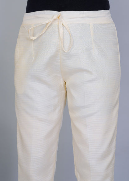 White Bangalori Silk Pant