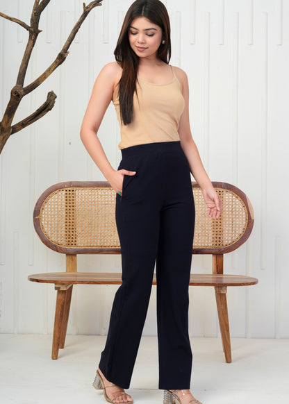 Classic Navy Blue Straight Pant