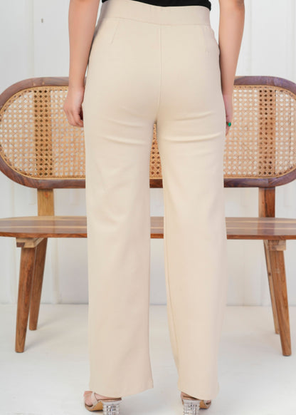 Soft Beige Comfort Formal Pant