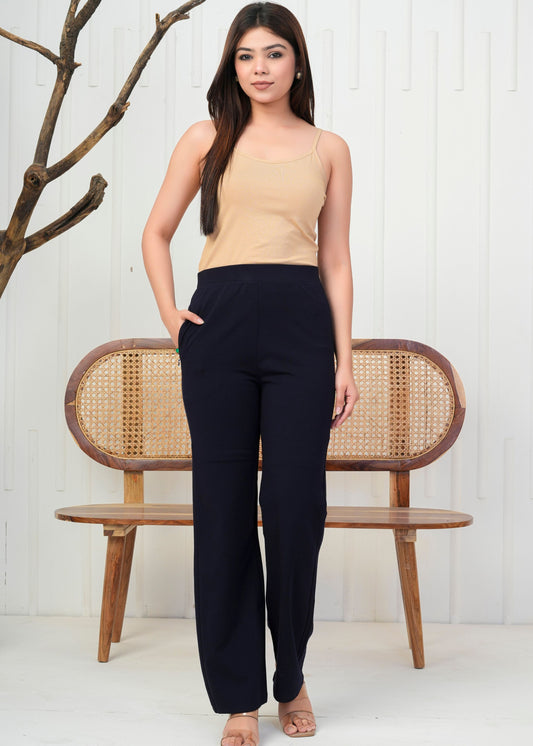 Classic Navy Blue Straight Pant