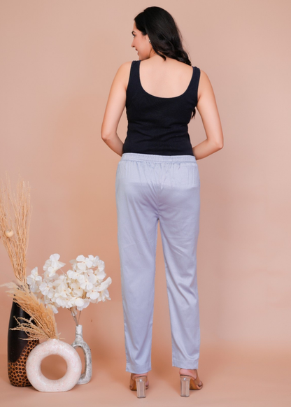 Satin Silk Grey Pant