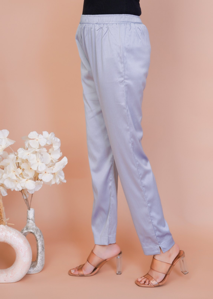 Satin Silk Grey Pant