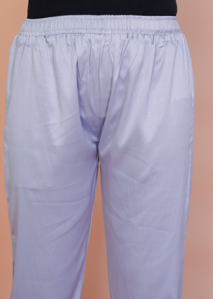Satin Silk Grey Pant