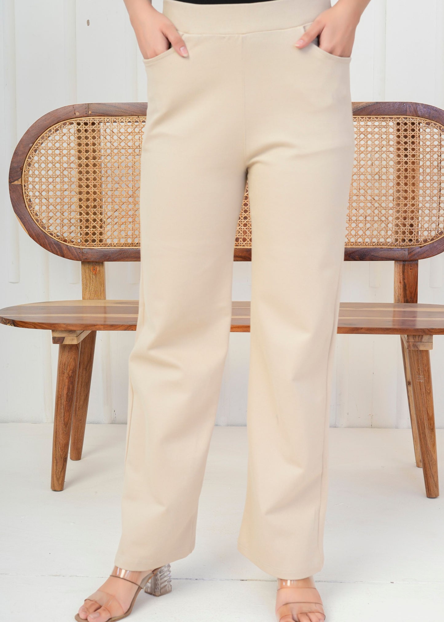 Soft Beige Comfort Formal Pant
