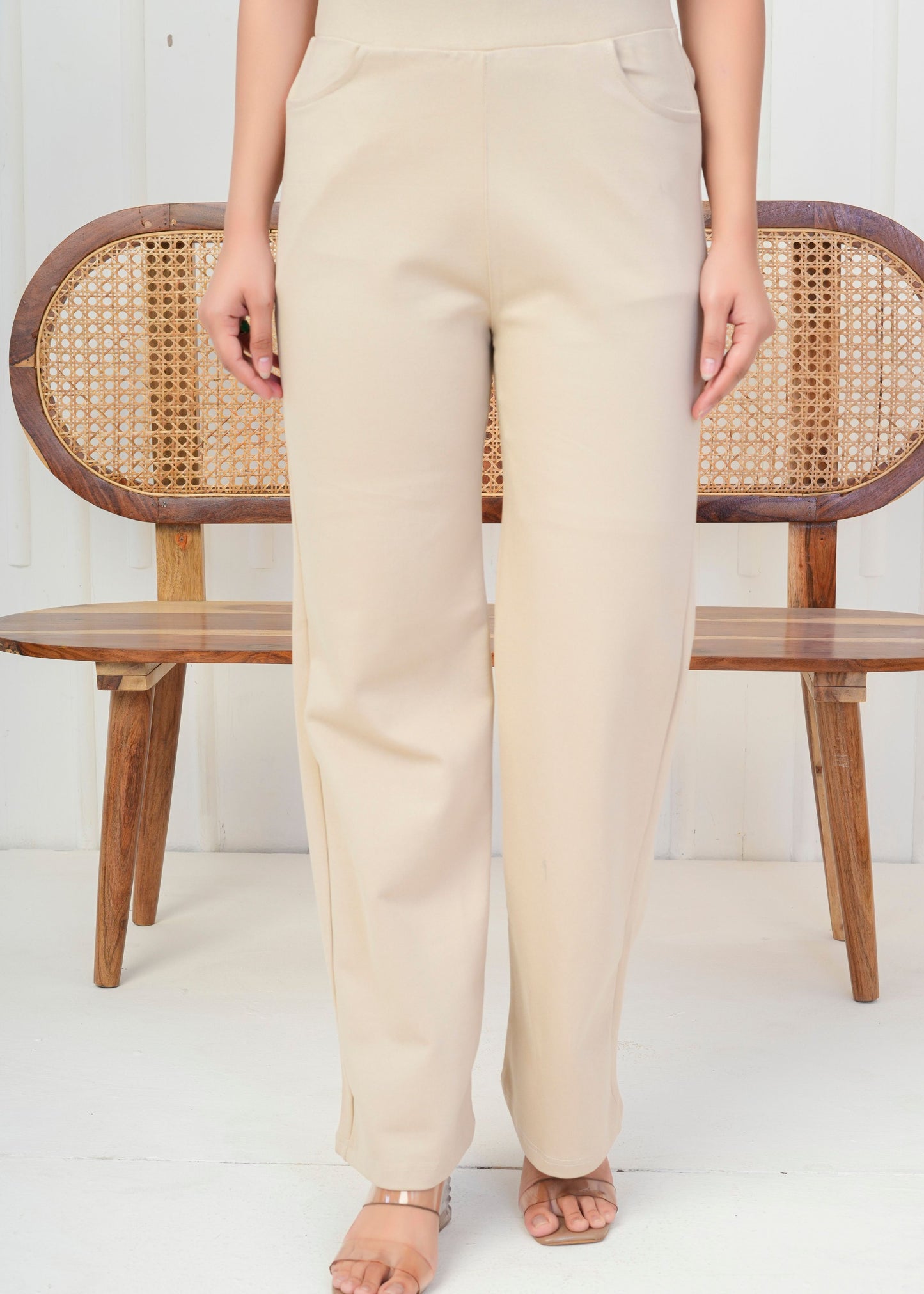 Soft Beige Comfort Formal Pant