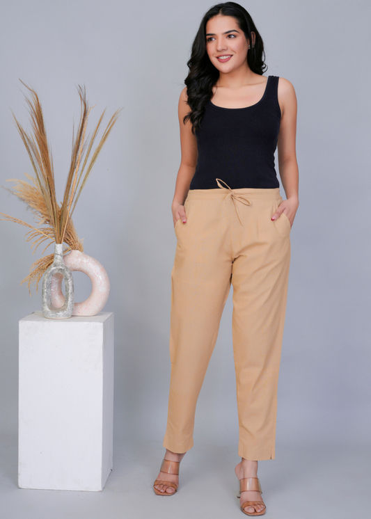 Everyday Cotton Beige Pant