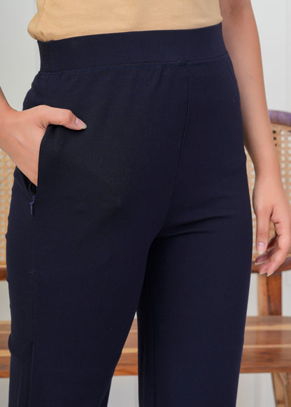 Classic Navy Blue Straight Pant