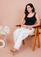 Twin Weave Off-White Crochet Pants