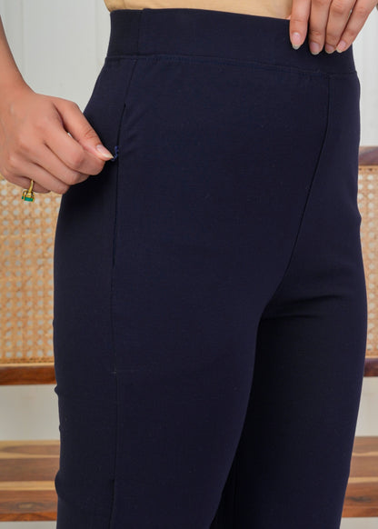 Classic Navy Blue Straight Pant