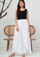 White Embroidery Ruffle Palazzo