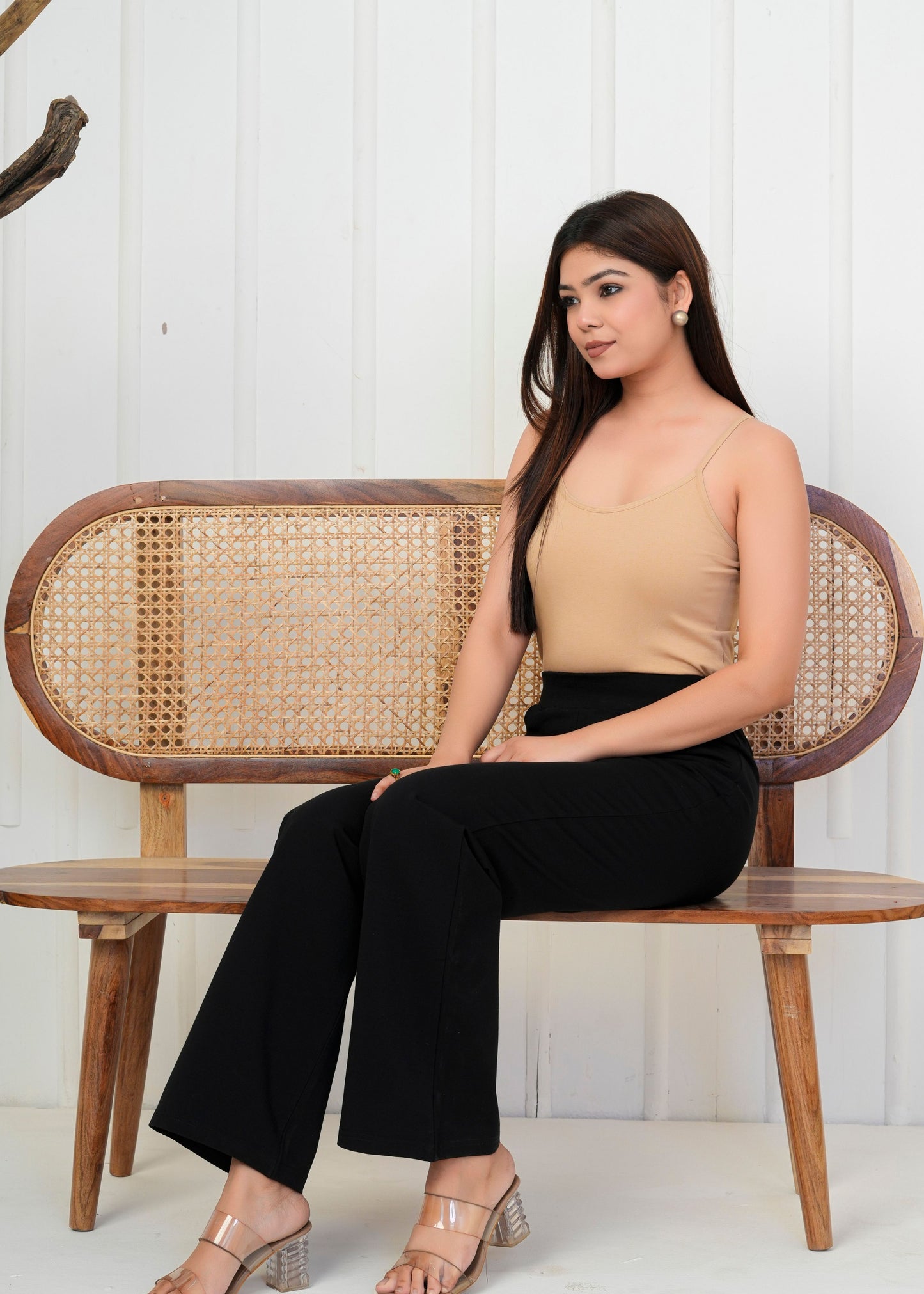 Classic Black High-Waist Straight Pant