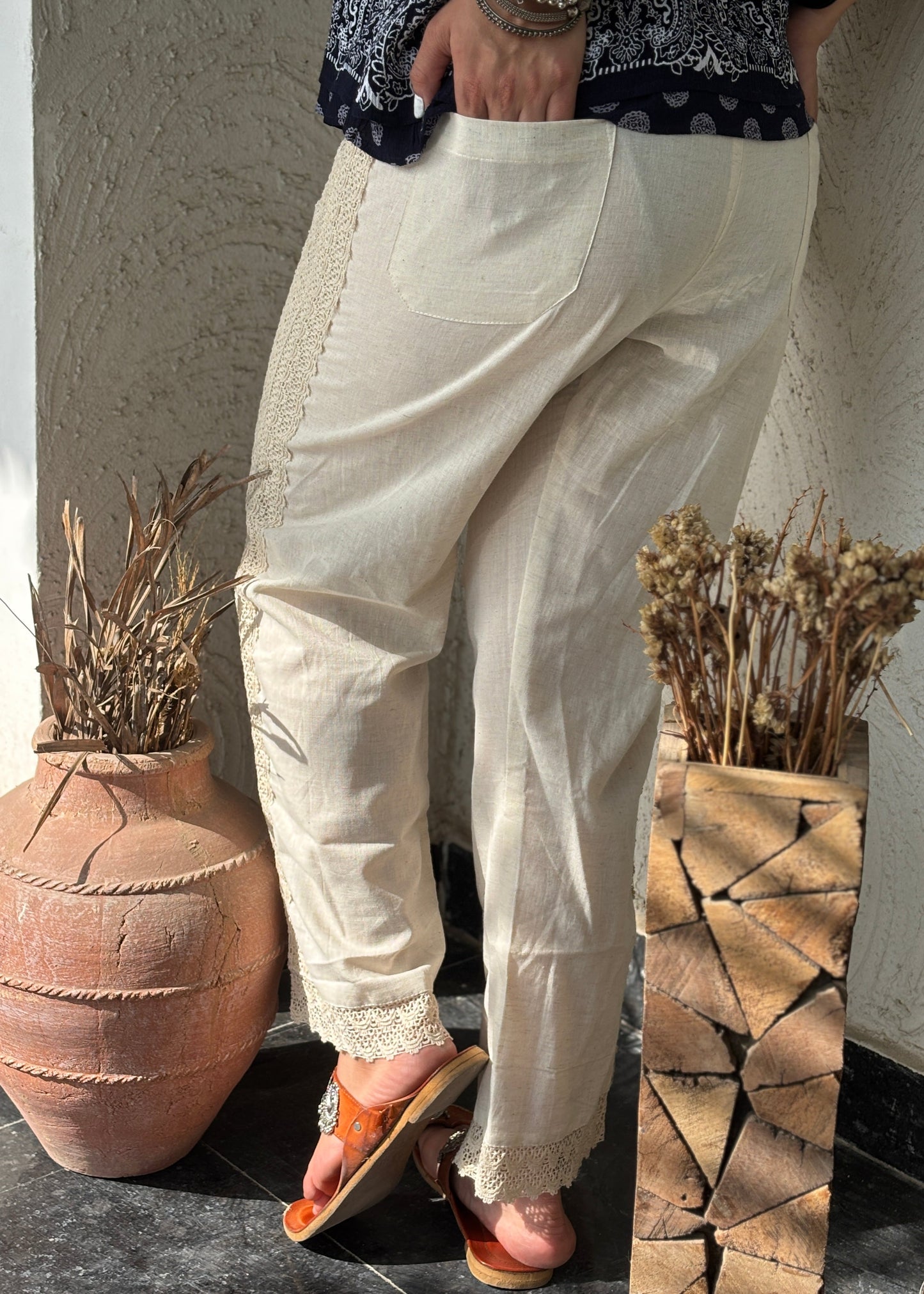 Khadi Full Side Lace Pant