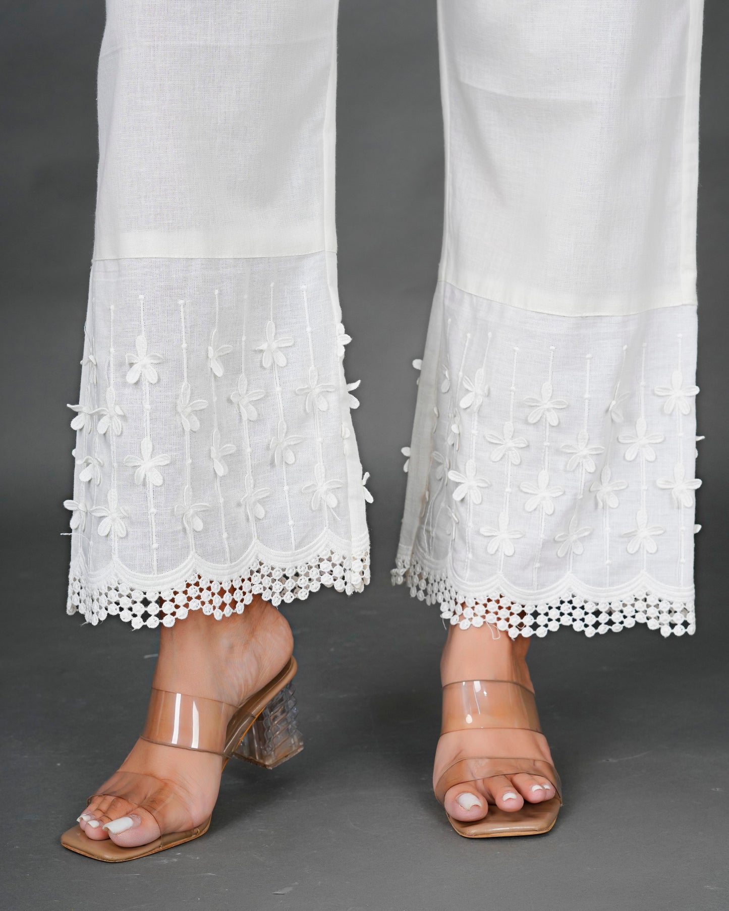 White 3D Pant
