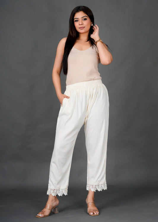 White Lace Pant