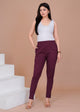 Cotton Lycra Wine Pant