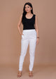 Cotton Lycra White Pant