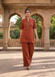 Rust Cotton Linen Co-Ord Set