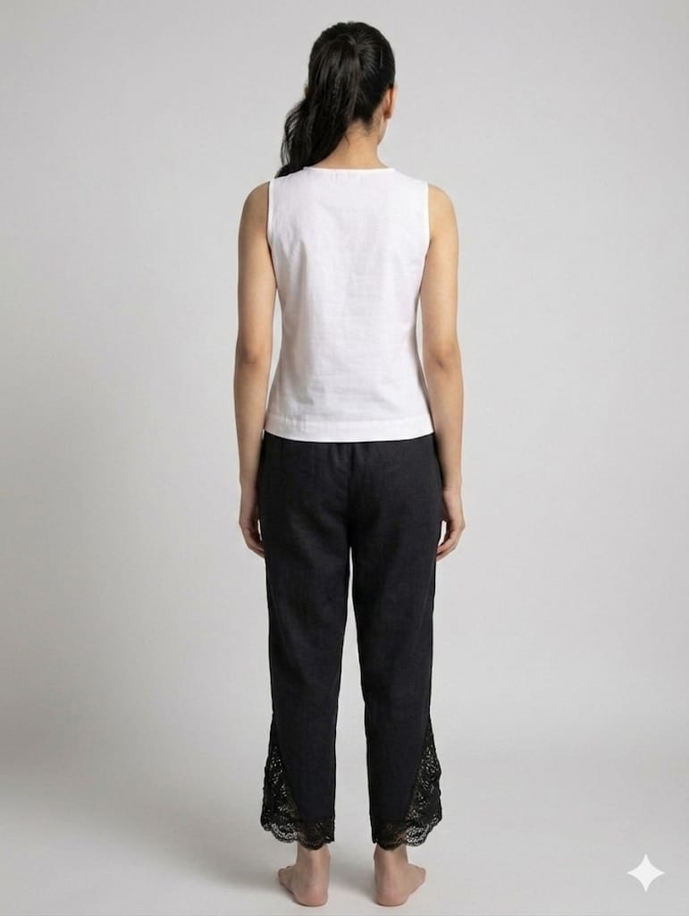 Black Side Slit Pant