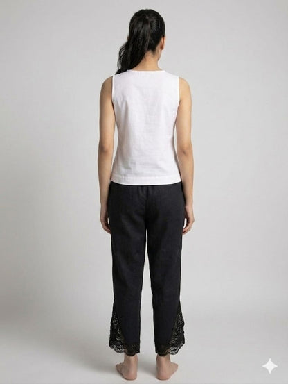 Black Side Slit Pant