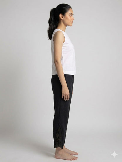 Black Side Slit Pant