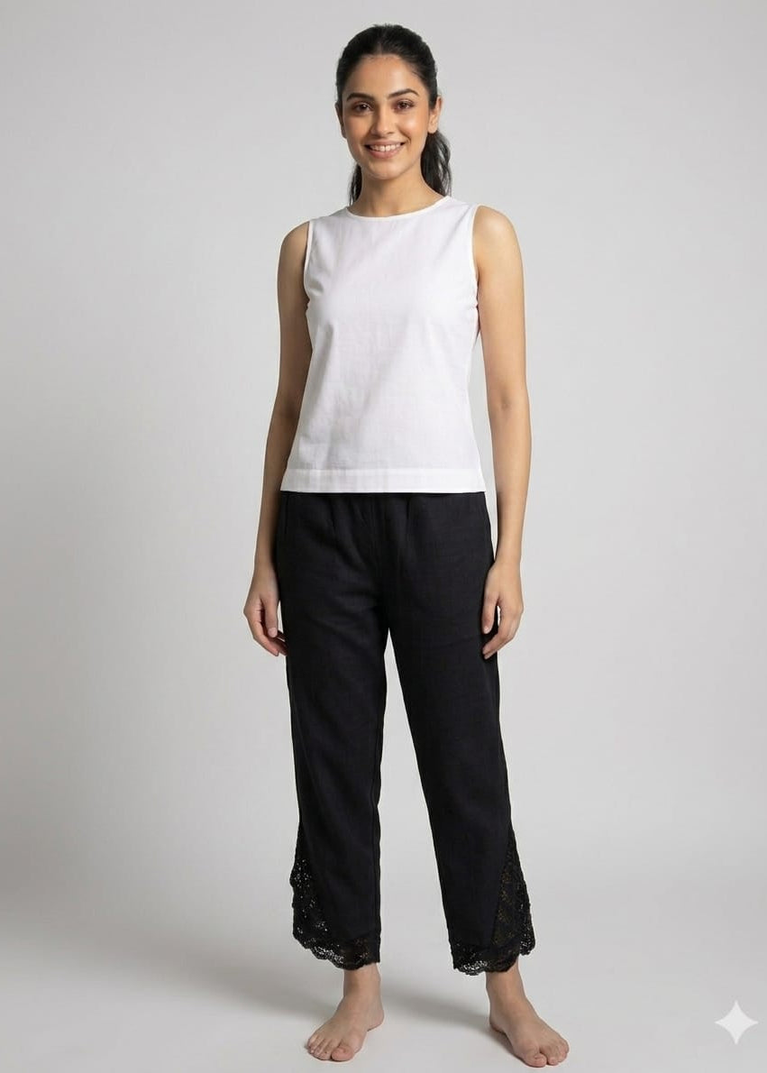 Black Side Slit Pant