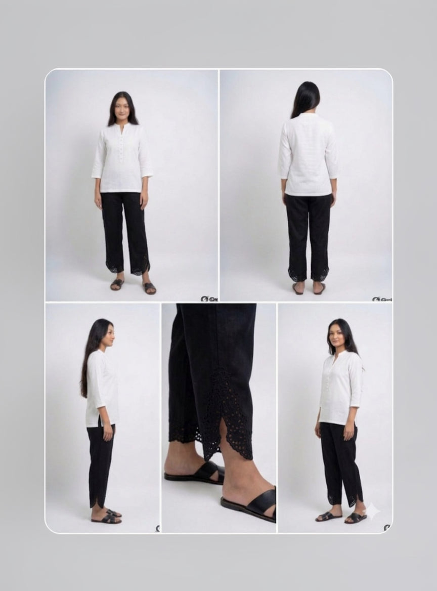 Black Side Slit Pant