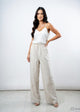 Cloud Gray Cotton Wide Leg Pant