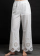 Weave Cutwork White Plazo