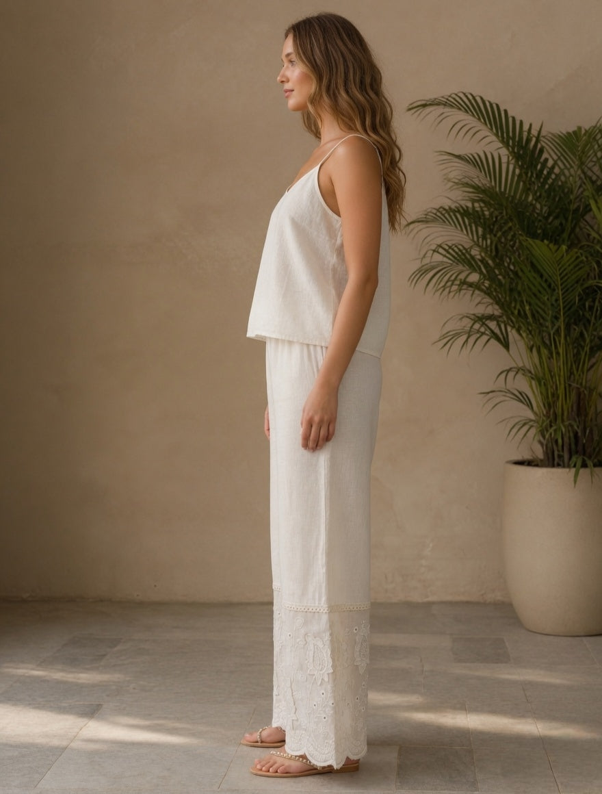 Floral 3D Khadi Plazzo