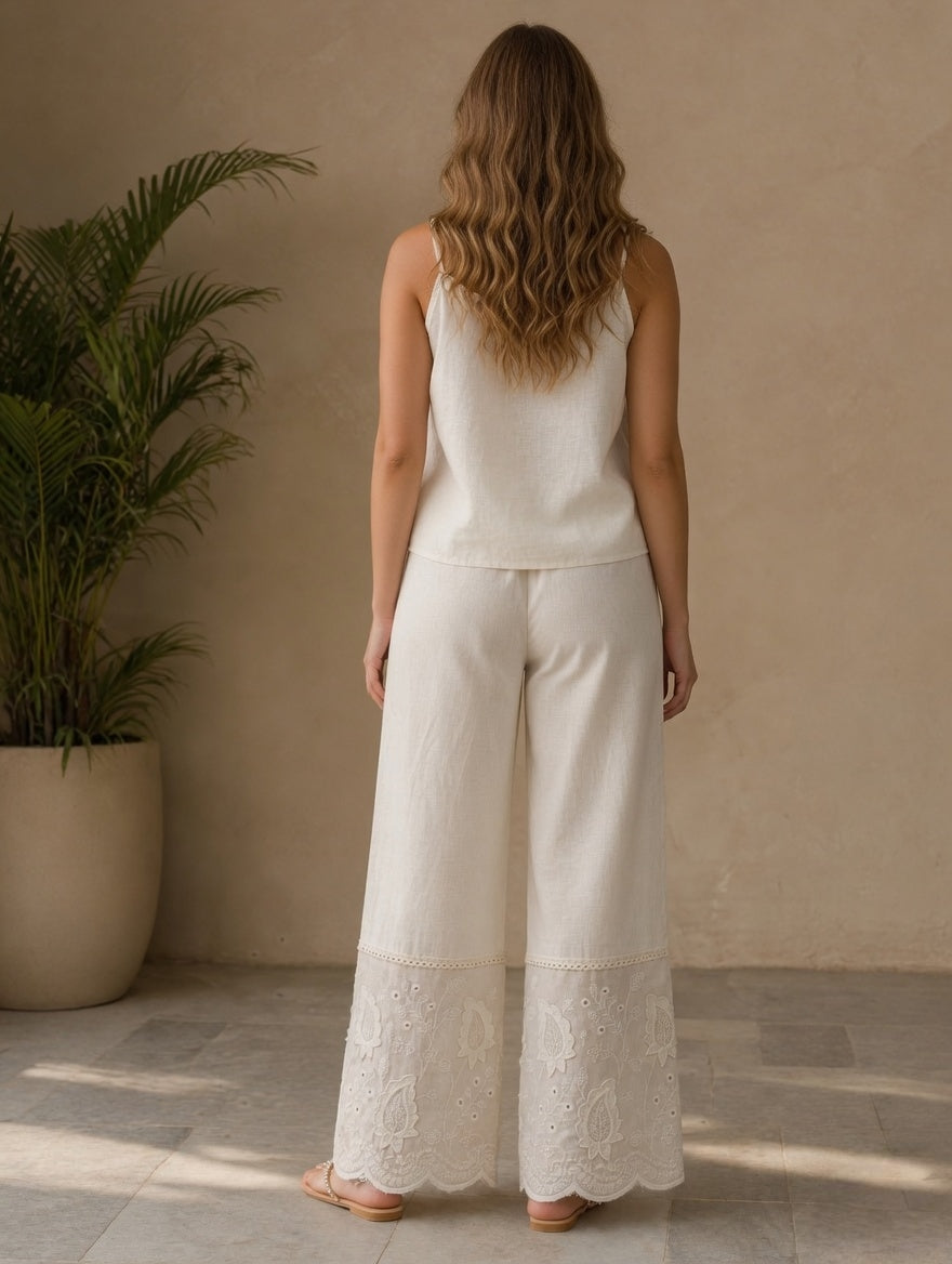 Floral 3D Khadi Plazzo
