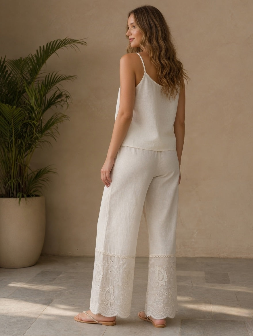 Floral 3D Khadi Plazzo