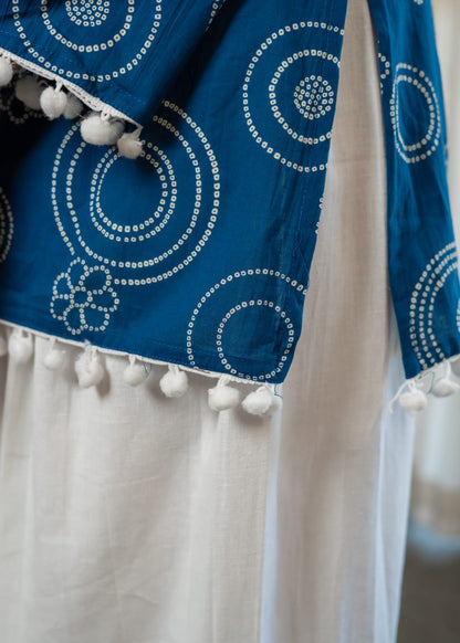 Blue Bandhani Kurti