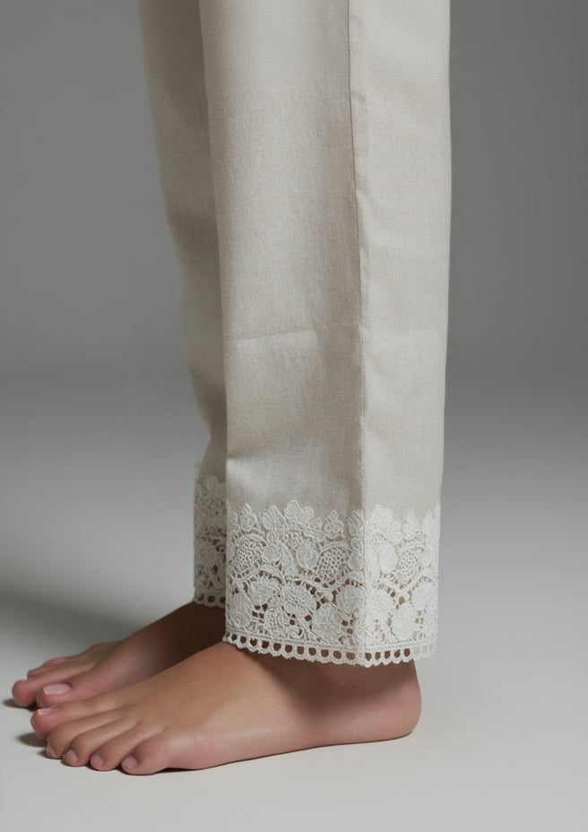 Khadi Stretchable Lace pant