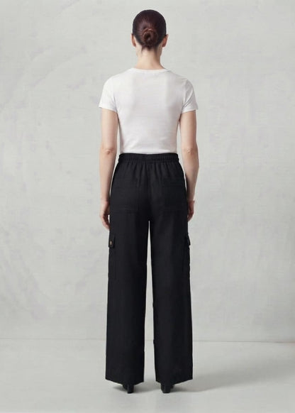 Black Cotton Cargo Pant