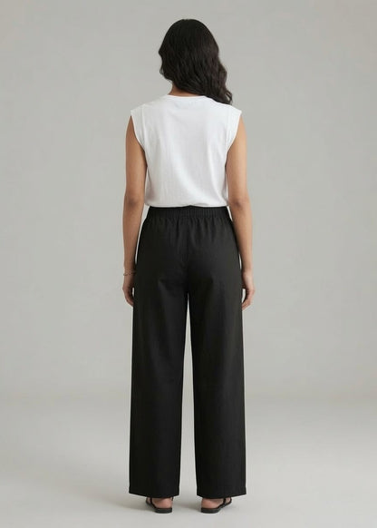 Black Denim Plazzo Pant