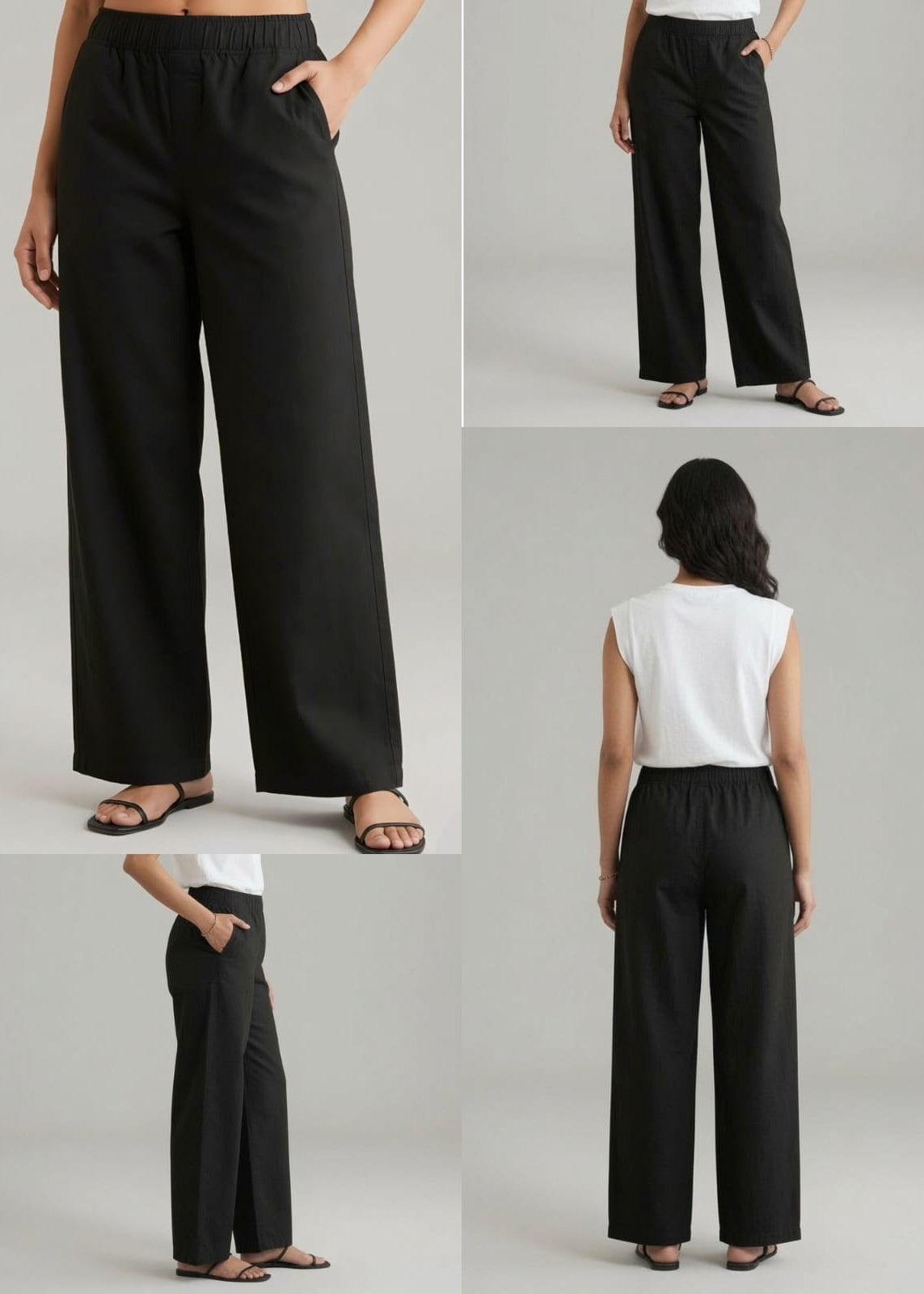 Black Denim Plazzo Pant